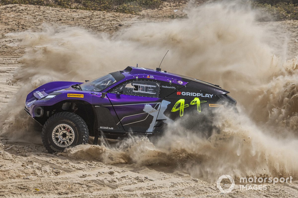 Molly Taylor, Johan Kristoffersson, Rosberg X Racing, and Cristina Gutierrez, Sebastien Loeb, X44, race and collide into the first corner of the final