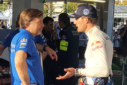 Jost Capito, Volkswagen Motorsport Director and Sébastien Ogier, Volkswagen Polo WRC, Volkswagen Mot