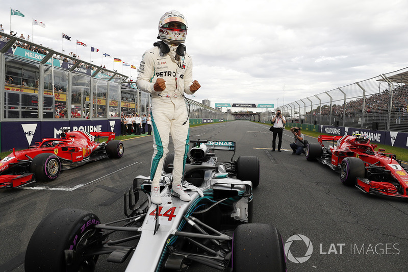 Il poleman Lewis Hamilton, Mercedes AMG F1 W09
