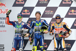 Polesitter Valentino Rossi, Yamaha Factory Racing, second place Jorge Lorenzo, Yamaha Factory Racing