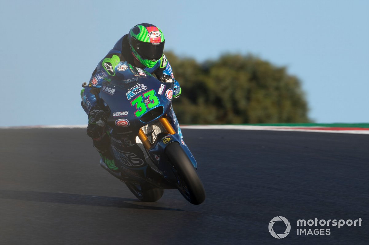 Pembalap Italtrans Racing Team, Enea Bastianini, masih harus berjuang meraih titel Moto2 2020 di Portugal.