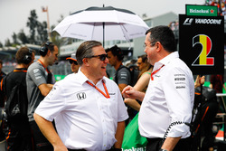 Zak Brown, Executive Director, McLaren Technology Group, Eric Boullier, Racing Director, McLaren