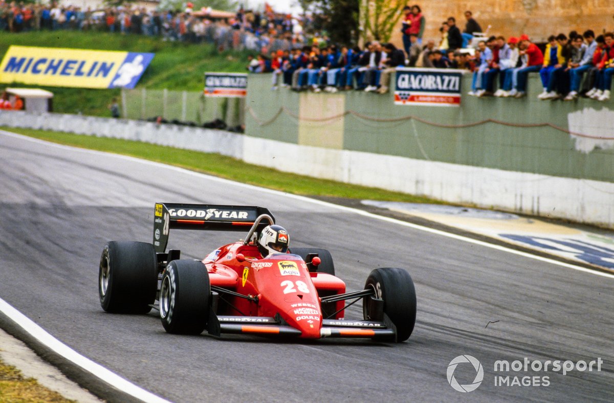Stefan Johansson au volant de la Ferrari 156/85.