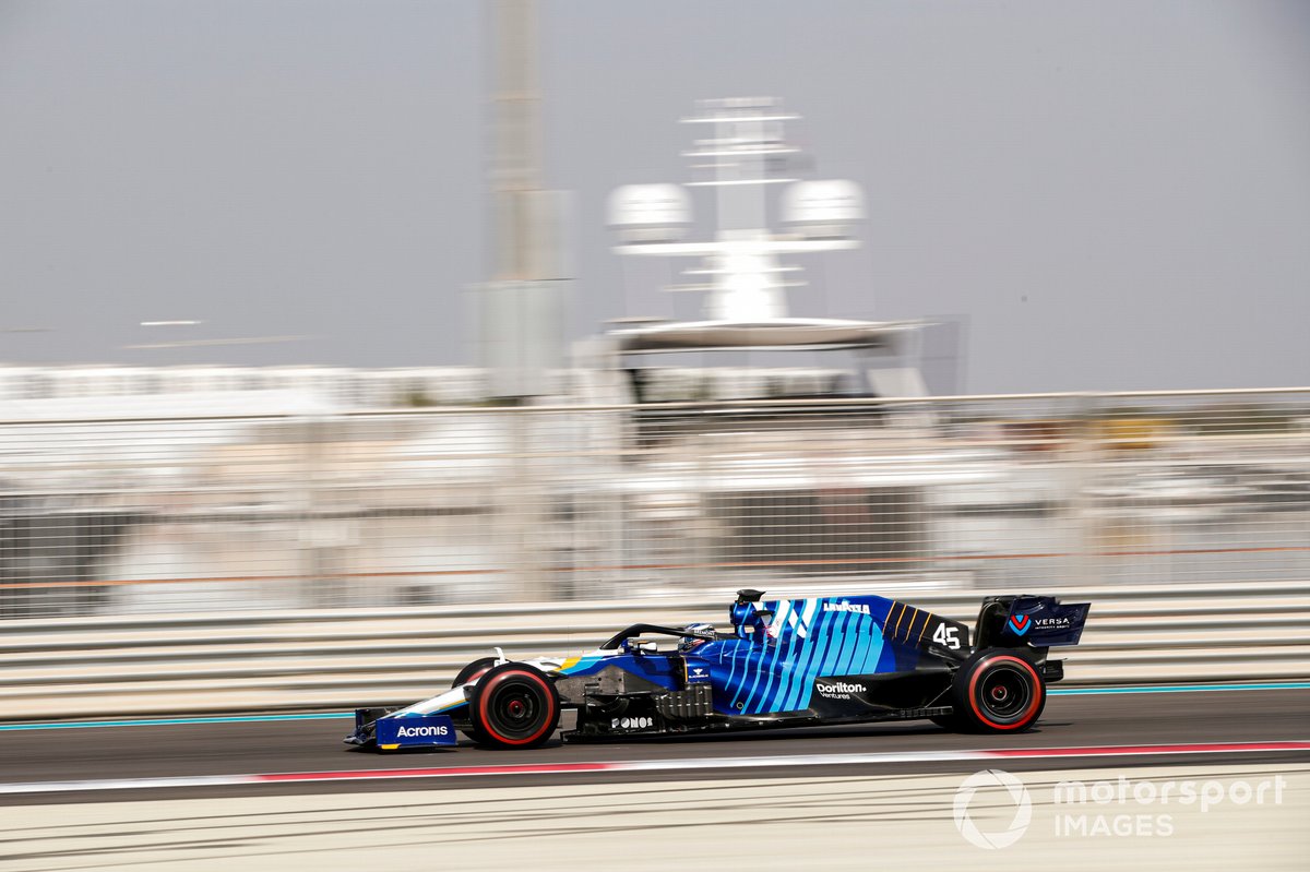 Logan Sargeant ha hecho su primera prueba en la F1 con Williams en el test de novatos de Abu Dhabi de fin de temporada.