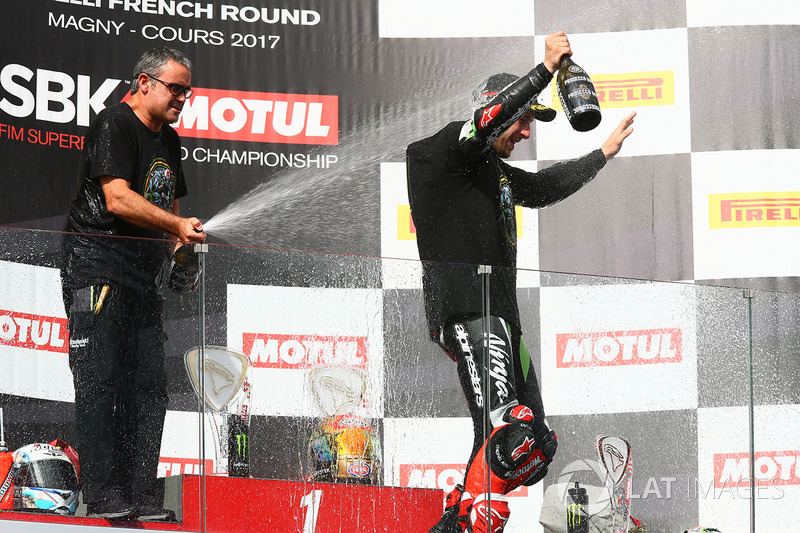 Pere Riba y Jonathan Rea, Kawasaki Racing
