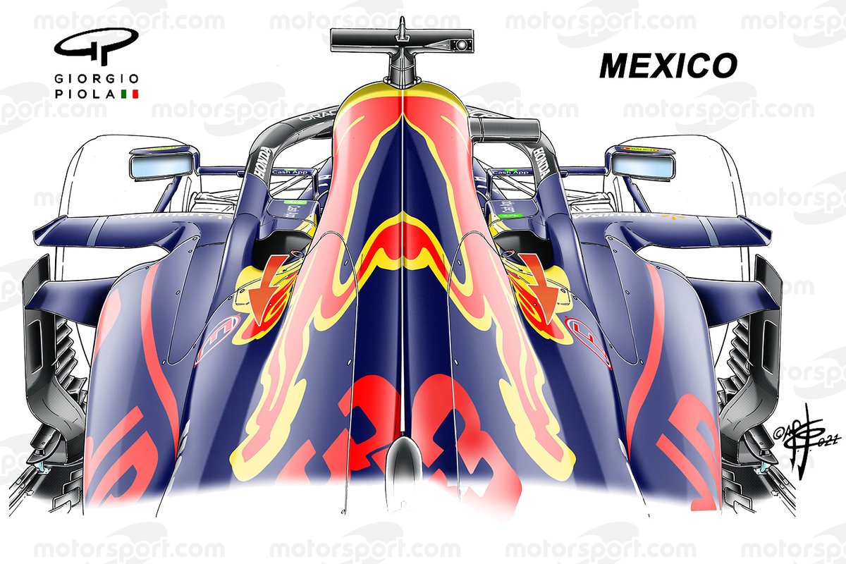 Detalle de la refrigeración del Red Bull Racing RB16B