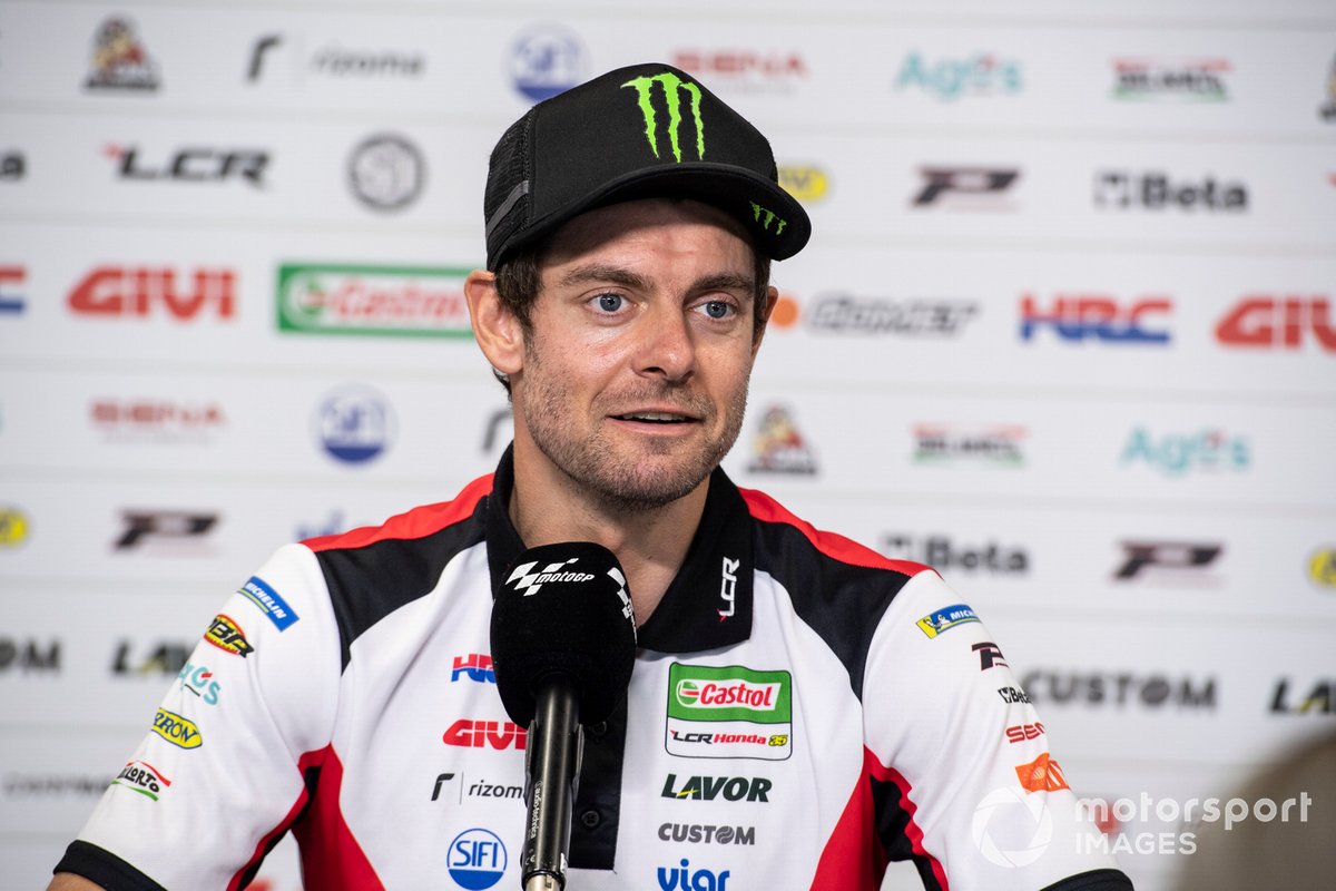 Cal Crutchlow saat jumpa pers sebelum GP Catalunya 2020 digelar. Musim lalu, Crutchlow masih membela Team LCR Honda.
