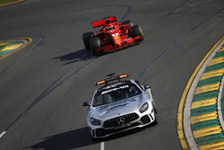 The Safety Car leads Sebastian Vettel, Ferrari SF71H