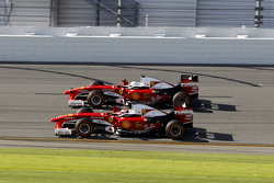 Kimi Raikkonen, Ferrari F60 and Sebastian Vettel, Ferrari F60