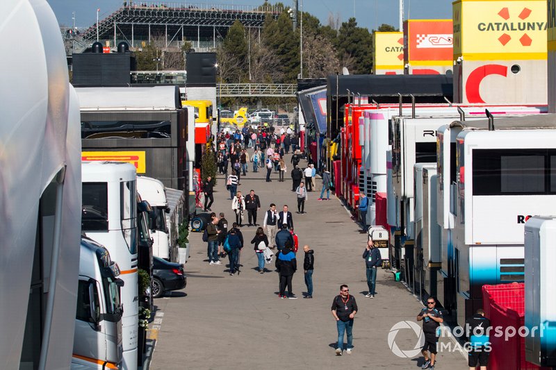 The Barcelona paddock