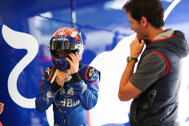 Marc Marquez, con l'ex pilota di Formula 1 Mark Webber