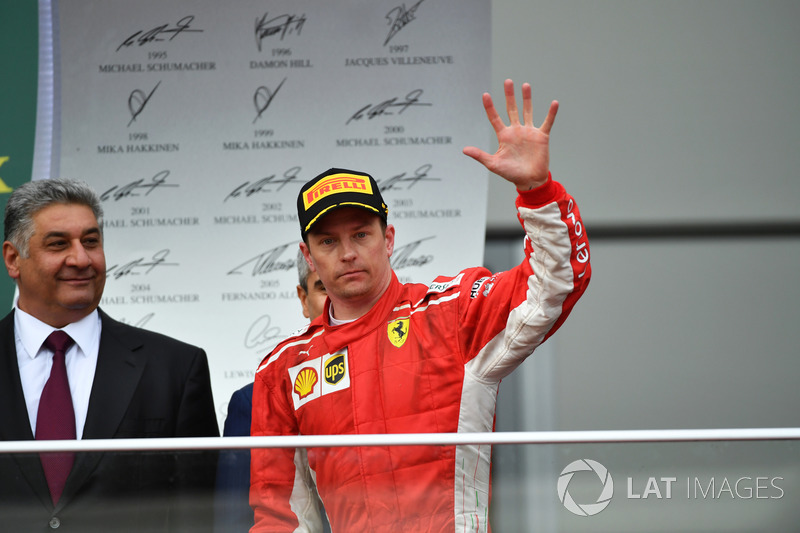 Kimi Raikkonen, Ferrari en el podio
