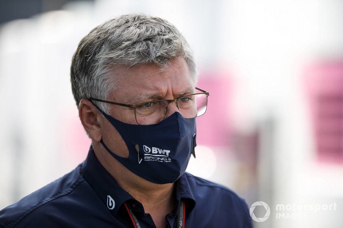 Otmar Szafnauer, Team Principal e CEO, Racing Point parla ai media
