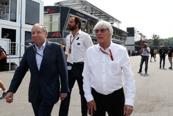 (L to R): Jean Todt, FIA President with Bernie Ecclestone