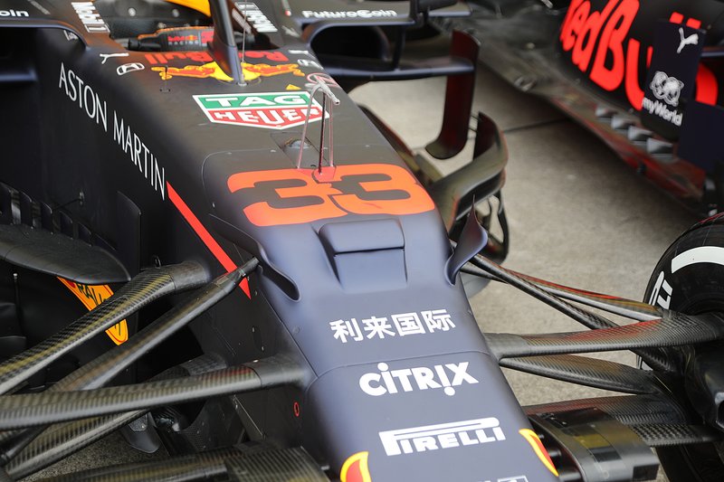 Ecco l'S-duct con lo sfogo piccolo della Red Bull RB15 visto a Suzuka