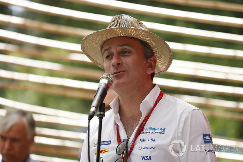 Alejandro Agag, Formula E CEO, CEO, Formula E at the Opening Ceremony for the Ciudad de Chile's E-Village stand