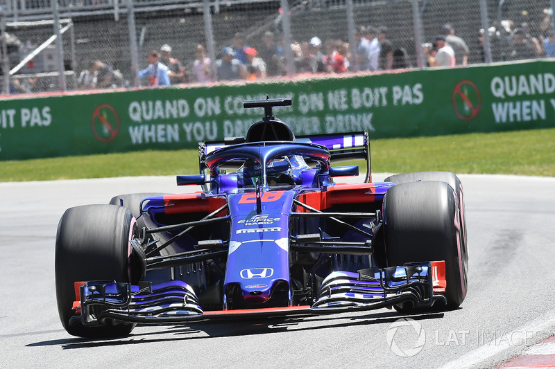 Hartley na zijn crash met Stroll in de eerste ronde