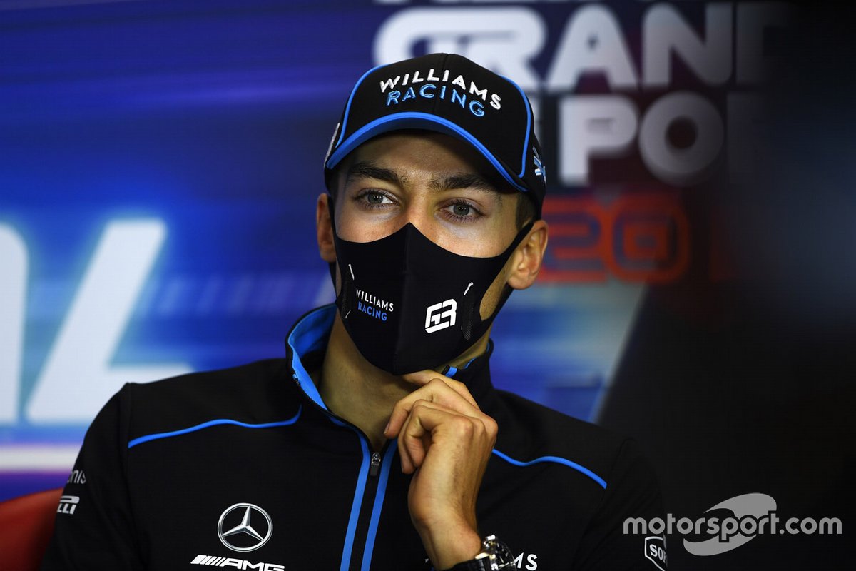 George Russell, Williams Racing, in the press conference