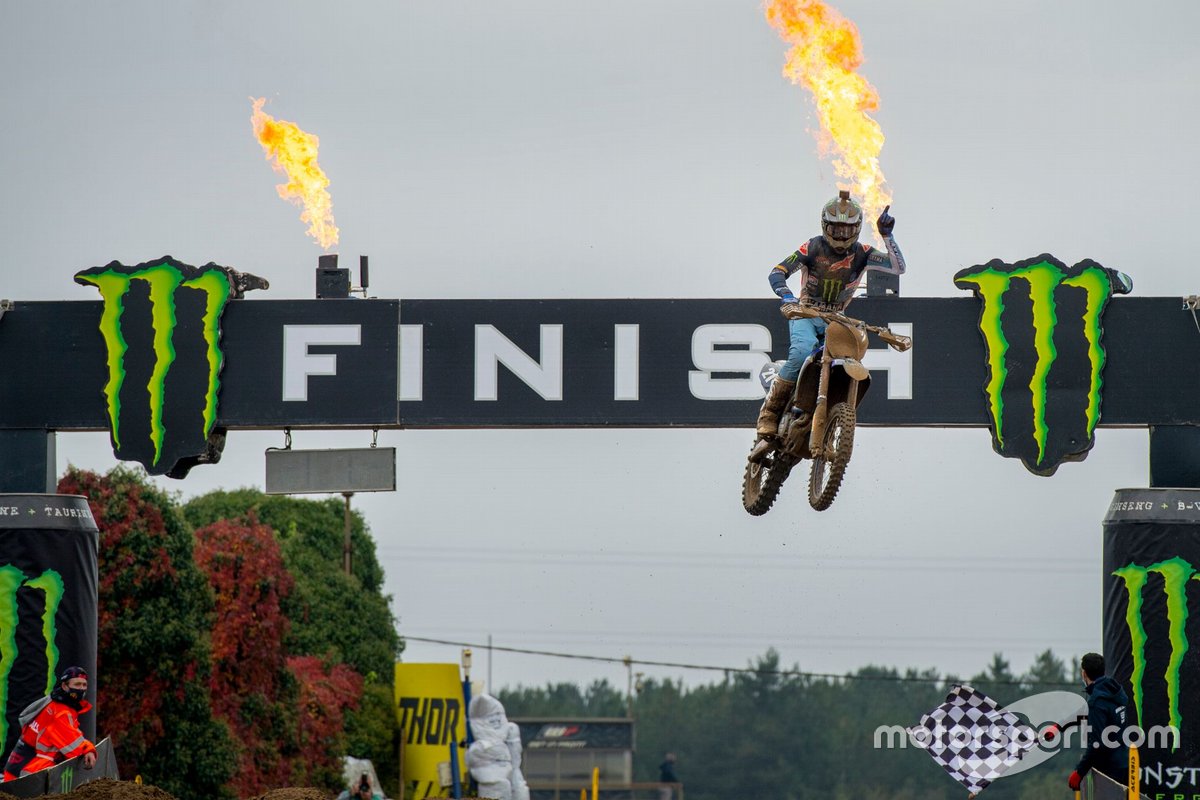 Gautier Paulin, Monster Energy Wilvo Yamaha Factory Racing, wint de eerste manche van de MXGP van Vlaanderen.