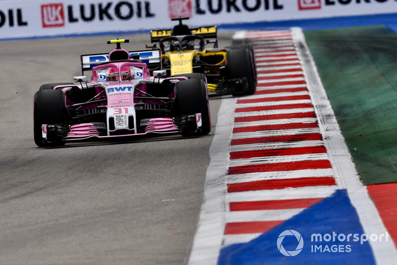Естебан Окон, Racing Point Force India VJM11, Ніко Хюлькенберг, Renault Sport F1 Team R.S. 18