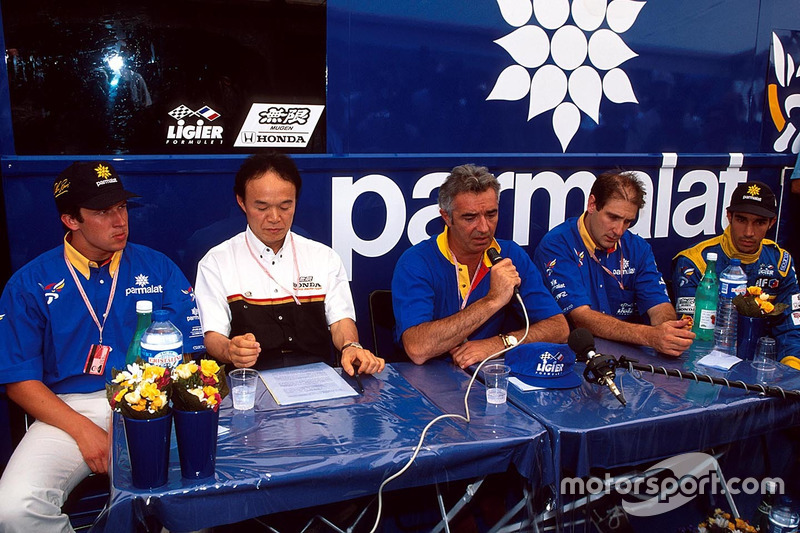 Olivier Panis, Flavio Briatore, Pedro Diniz, Ligier