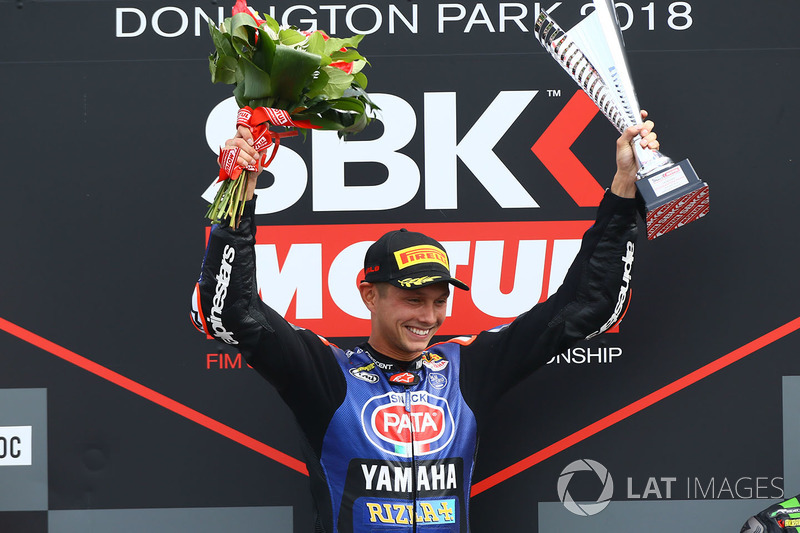 Podium: race winner Michael van der Mark, Pata Yamaha