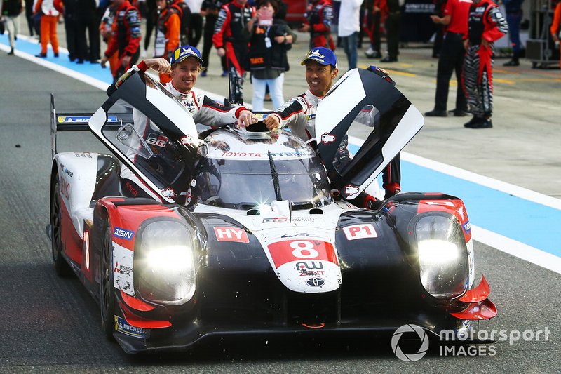 Race winners #8 Toyota Gazoo Racing Toyota TS050 - Hybrid: Sébastien Buemi, Kazuki Nakajima, Brendon Hartley