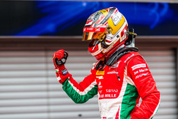 Charles Leclerc celebrates victory