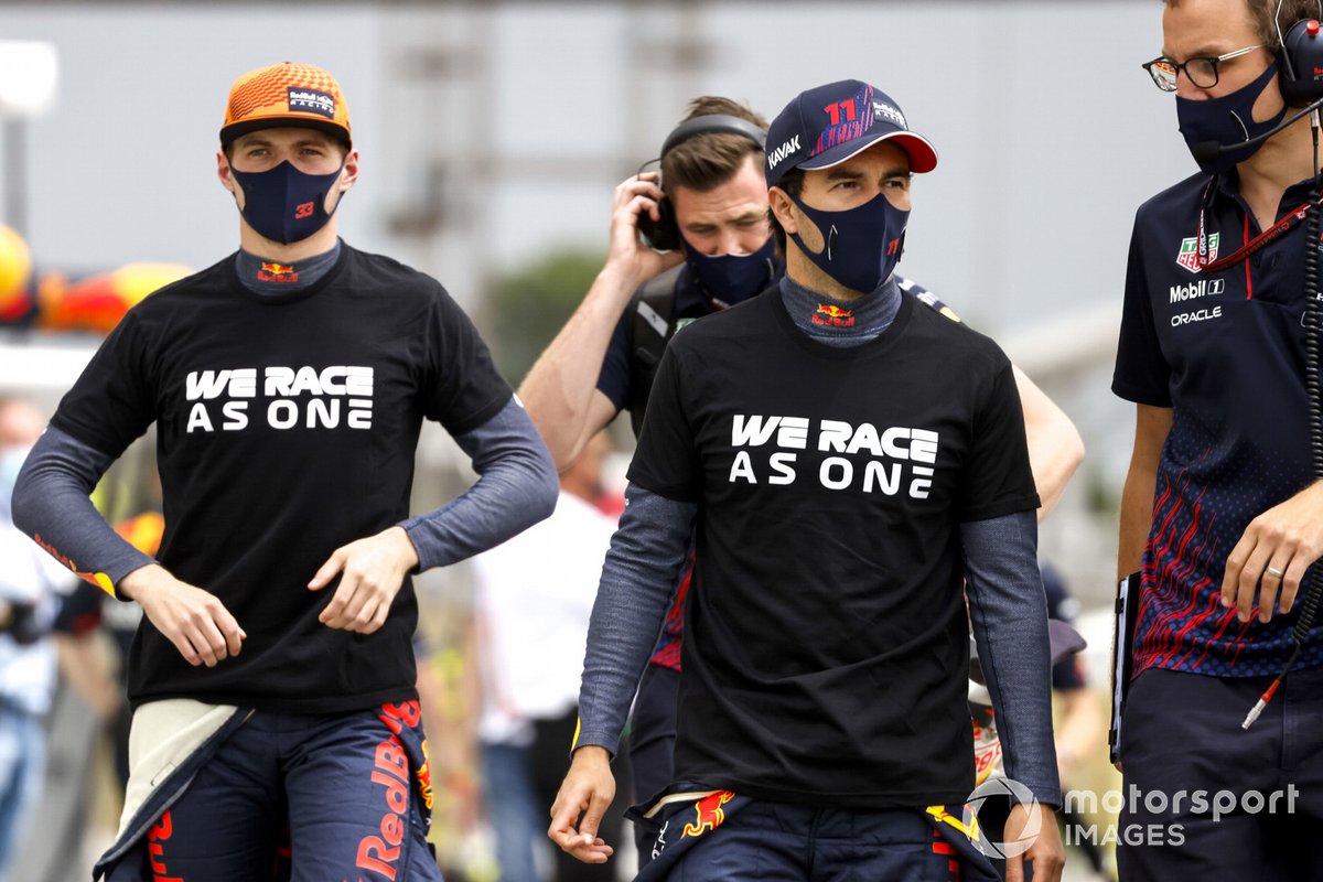 Max Verstappen, Red Bull Racing, and Sergio Perez, Red Bull Racing