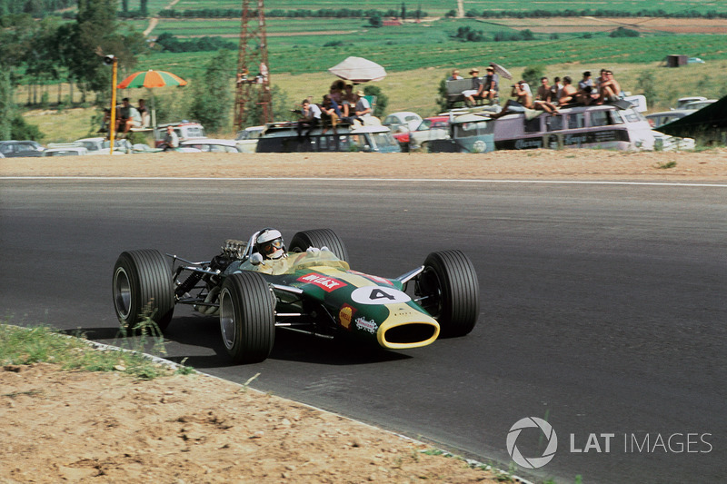 Jim Clark, Lotus 49 Ford DFV en Kyalami en el día de año nuevo de 1968, su última carrera en la Fórmula 1.
