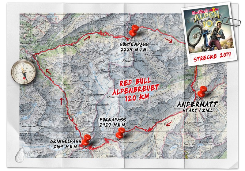 Red Bull Alpenbrevet, route 2019