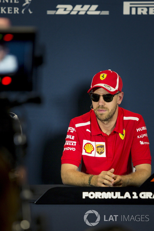 Sebastian Vettel, Ferrari in the Press Conference