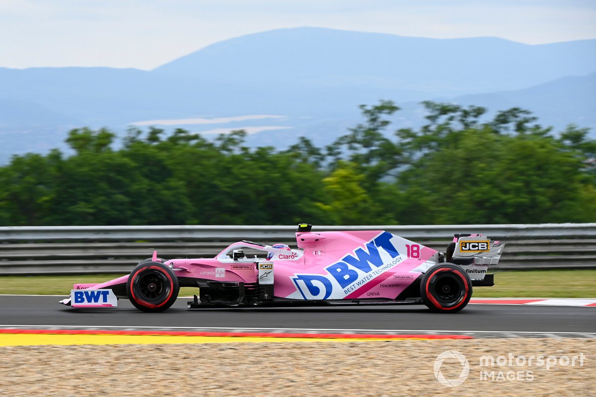 Racing Point RP20 con l'assetto Rake