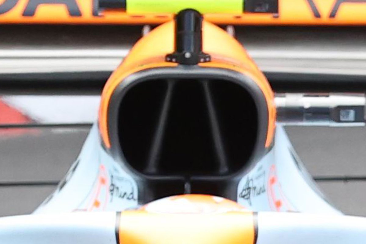 Воздухозаборник машины McLaren 2021 года