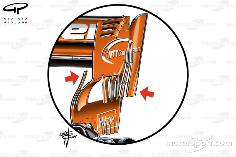 Заднее крыло McLaren MCL32, Гран При Бахрейна 2017 года