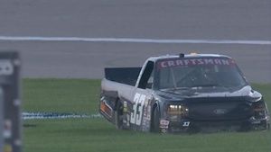 Frankie Muniz spins midway through final stage