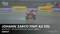 Johann Zarco finit au sol sous la pluie