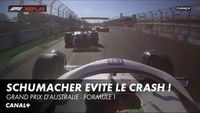 Schumacher évite le crash de justesse !