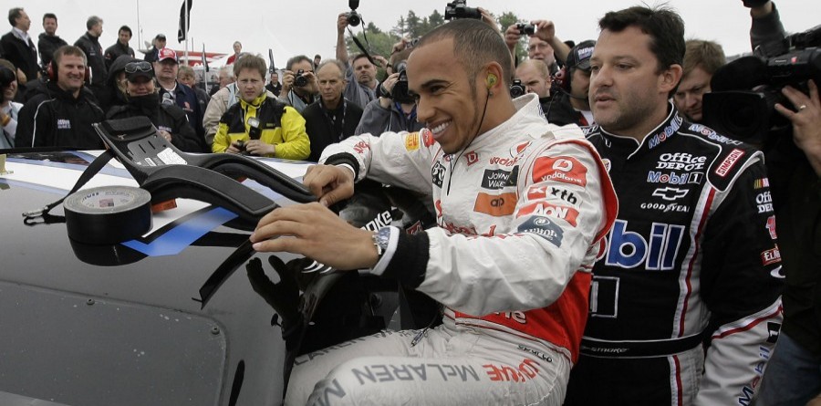 Lewis Hamilton And Tony Stewart Swap Cars At Watkins Glen Lewis Hamilton And Tony Stewart Swap Cars At Watkins Glen