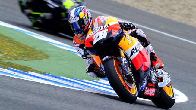 Warm up a Pedrosa, Stoner rimane ai box