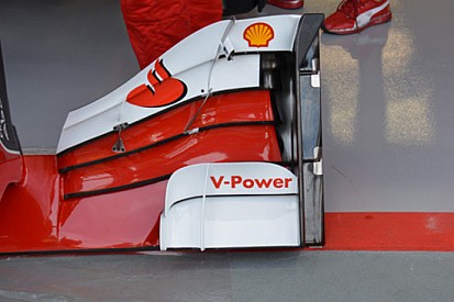 Ferrari: la nuova ala anteriore con più soffiaggi