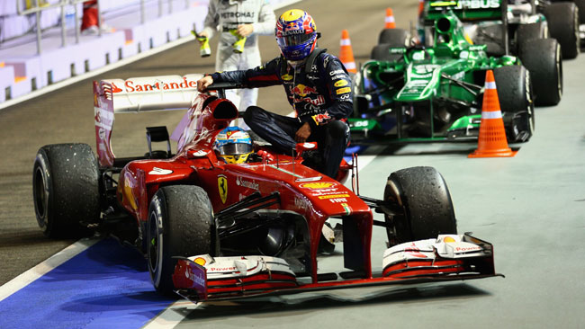 Mark Webber perderà 10 posizioni in griglia in Corea