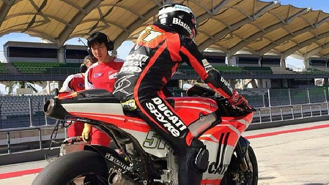 Un caldo infernale accoglie Pirro e la Ducati a Sepang