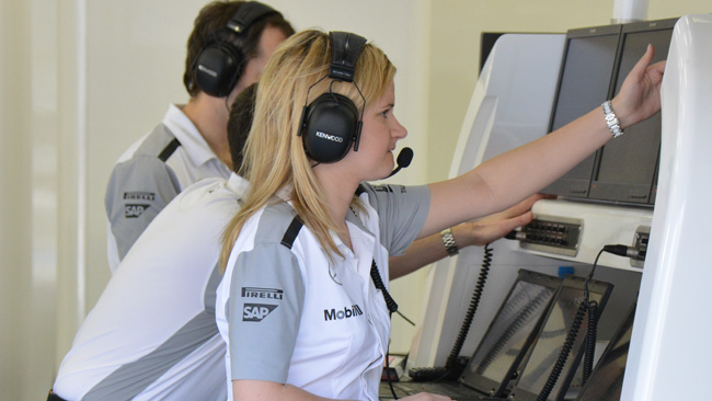 Bernadette è l'ingegnere di Jenson Button
