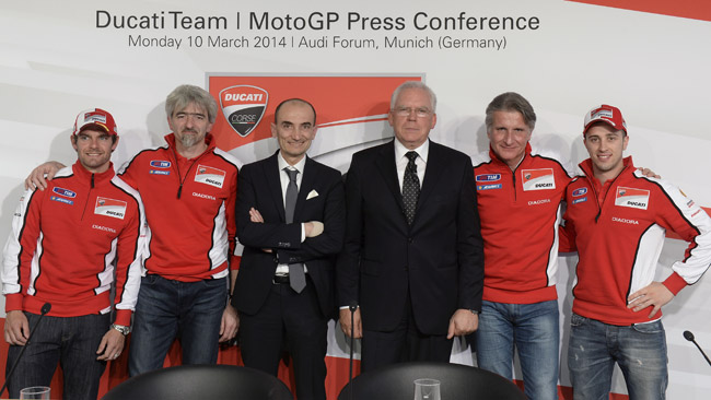 Il Team Ducati MotoGp si presenta all'Audi Forum