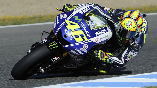 Oggi Valentino ha provato un nuovo telaio della M1