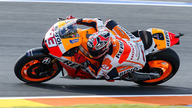 Valencia, Libere 3: Marquez scivola, ma svetta ancora
