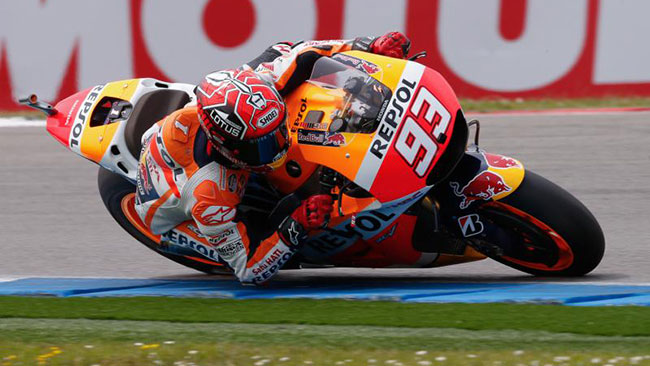 Assen, Warm Up: Marc Marquez in grande spolvero