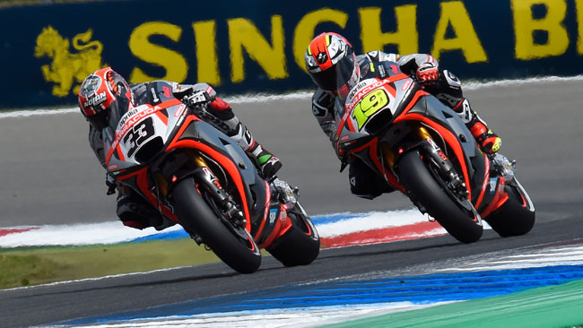 Riscontri positivi per l'Aprilia con il nuovo forcellone