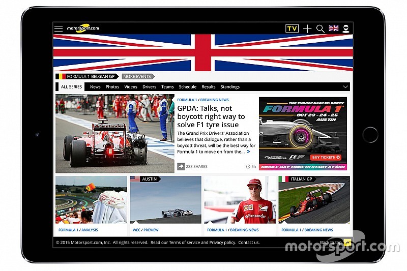 Motorsport.com lanza su plataforma para el Reino Unido